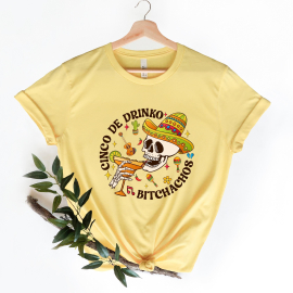 Cinco De Drinko Bitchachos Shirt Margarita Sippin Shirt Head Skull Shirt Cinco De Mayo Shirt Mexican Party Shirt Hispanic Party Shirt